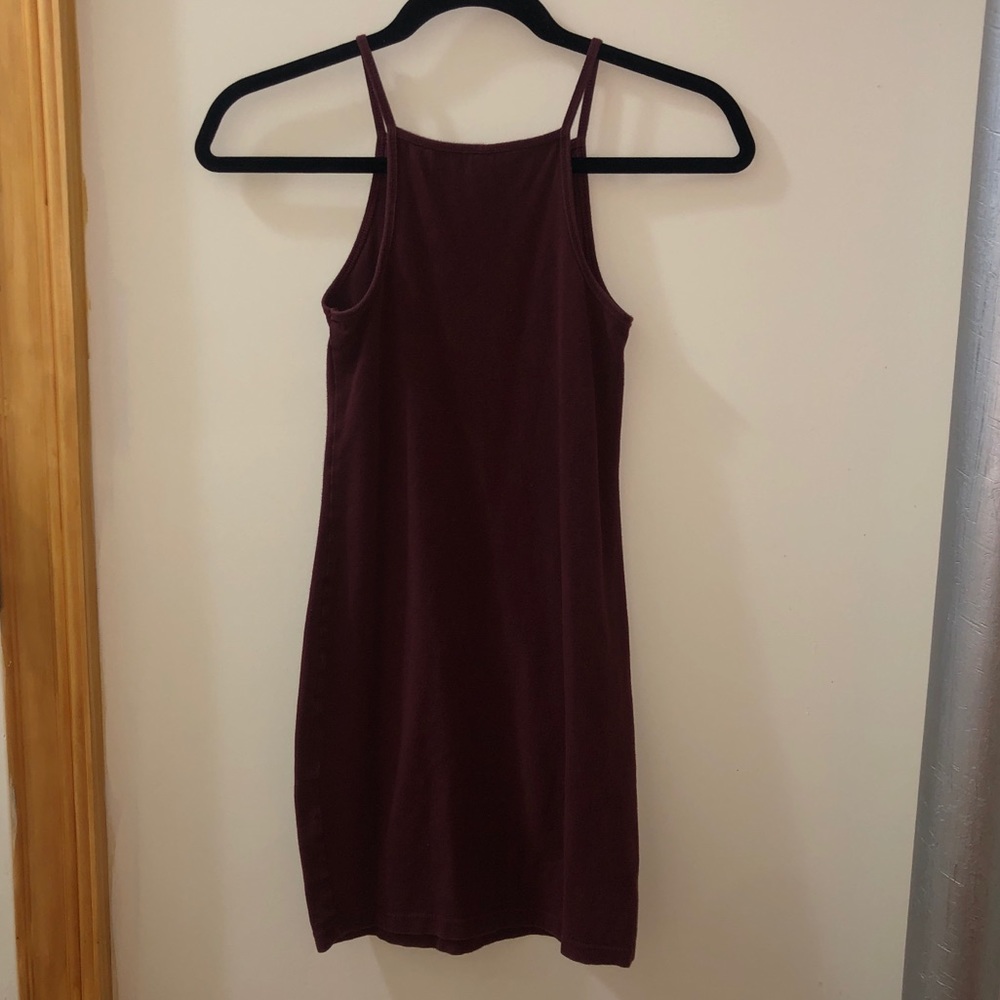 American Apparel maroon bodycon dress